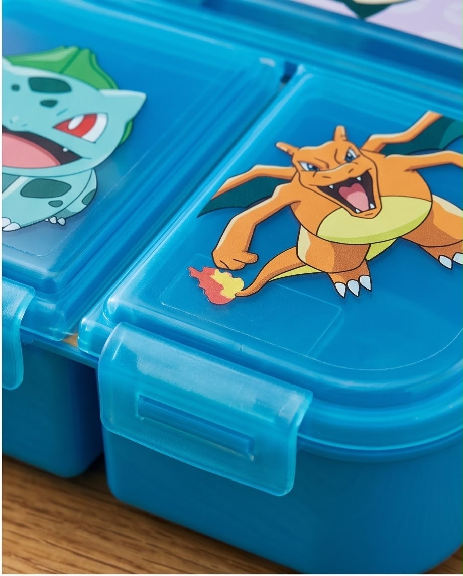 Stor Sandwichera Pokemon - Fimabrera Rectangular Tres Compartimentos - Pikachu