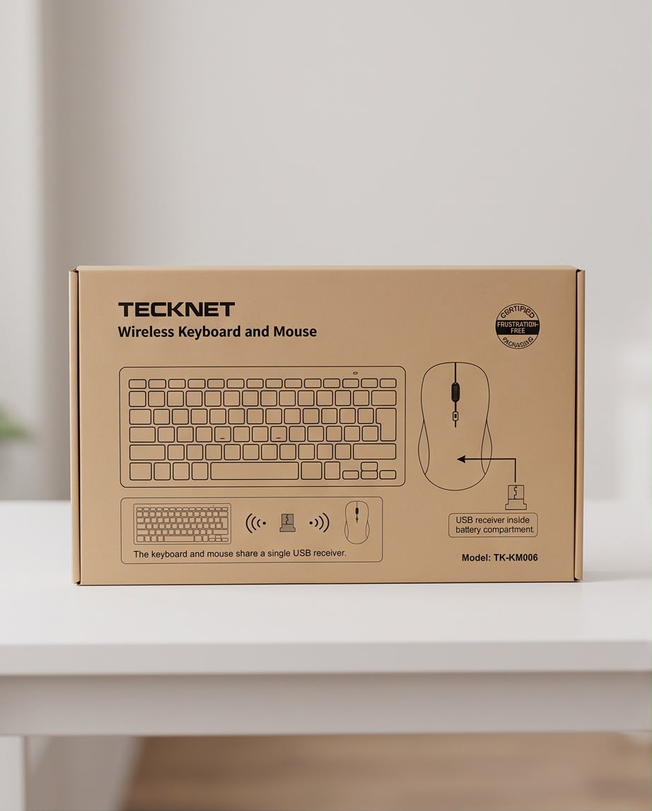 Conjunto de teclado y ratón inalámbricos TECKNET