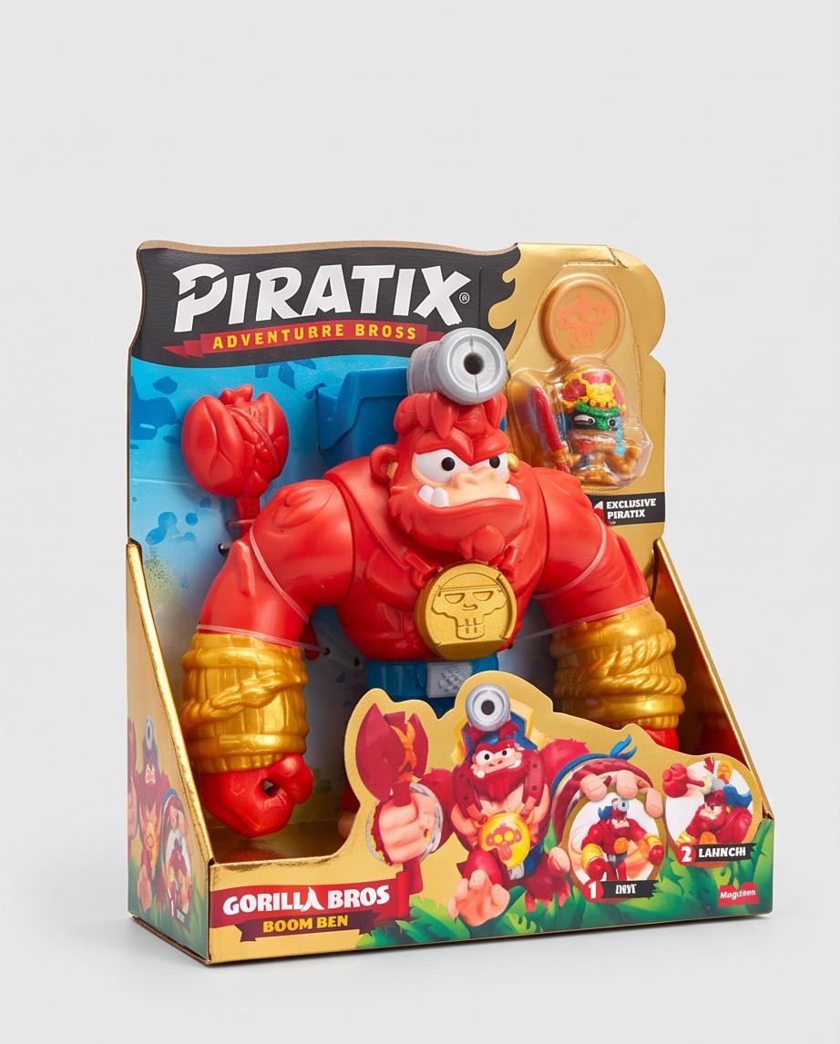 PIRATIX Boom Ben – Gorila articulado Que golpea horizontalmente y con un Disparador